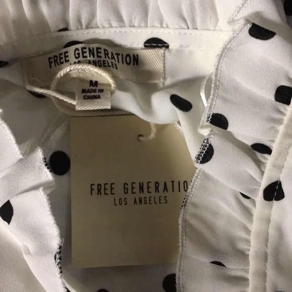 New! Free GenerationRuffle Polka-Dot Woven Romper - Picture 5 of 10